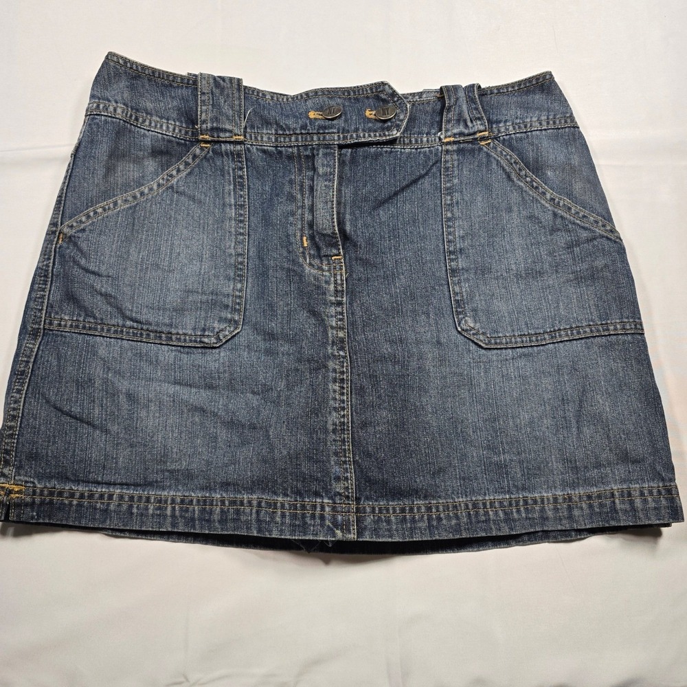 New York & Company Blue Denim Skort Womens Size 4 Cotton Mini Skirt‎ Shorts